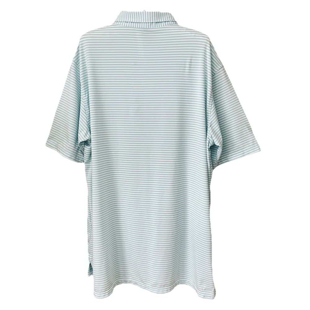 Peter Millar Summer Comfort Polo Shirt Men’s XL Blue White Stripe Golf Stretch - Picture 3 of 8